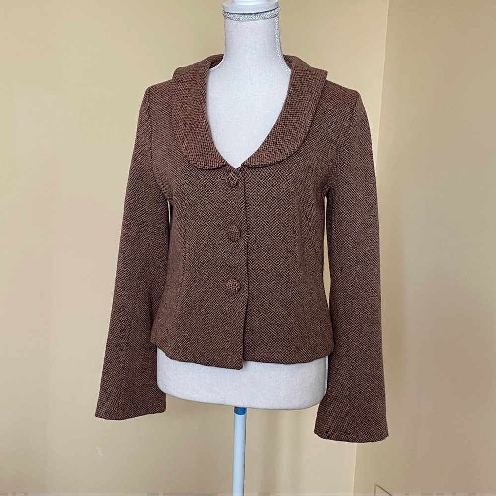 Anthropology wool short jacket fully lined. SNAK